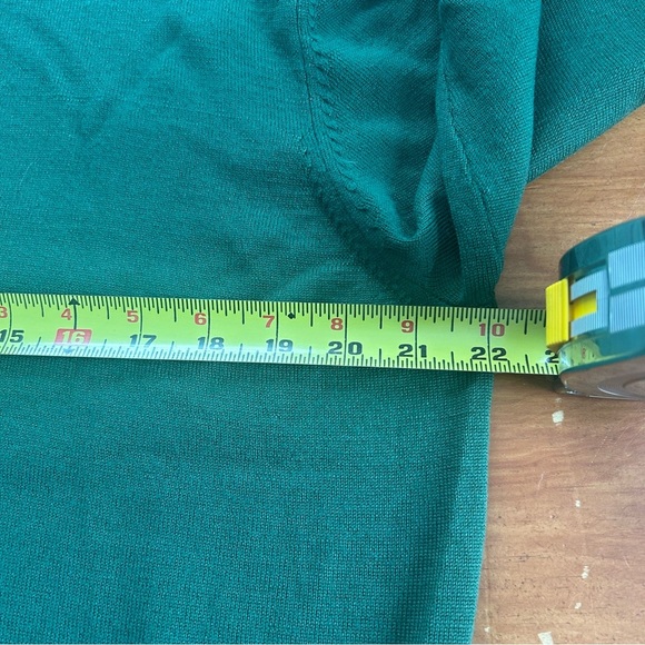 Belford Men 100% Extrafine Merino Wool. Size L Green Quarter zip St Patrick’s - Picture 9 of 10